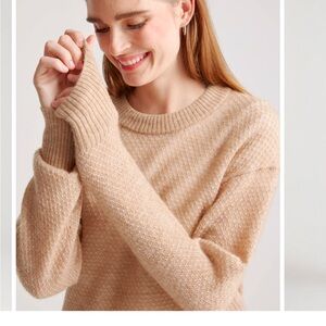 Quince Baby Alpaca Diamond Stitch Crew Sweater